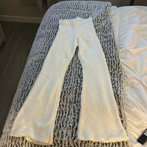 Fuzzy White Pants